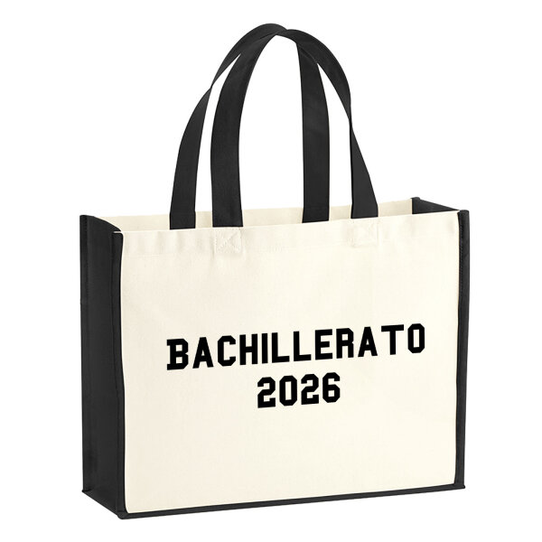 Jutetasche Bachillerato 2026 Abschluss Spanien 21 Liter Black