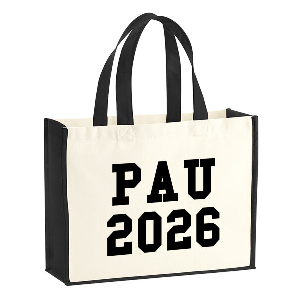 Jutetasche PAU 2026 Abschluss Spanien 21 Liter Black