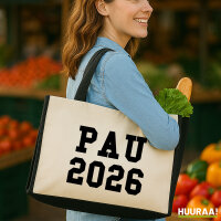 Jutetasche PAU 2026 Abschluss Spanien 21 Liter Black