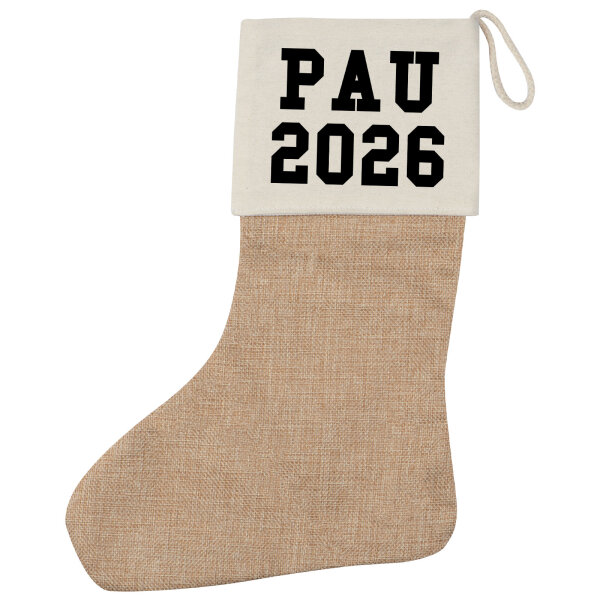Weihnachtsstrumpf PAU 2026 Abschluss Spanien Beige
