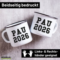 Emaille Tasse PAU 2026 Abschluss Spanien 300ml Vintage...