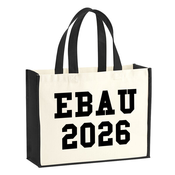 Jutetasche EBAU 2026 Abschluss Spanien 21 Liter Black