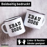 Emaille Tasse EBAU 2026 Abschluss Spanien 300ml Vintage...