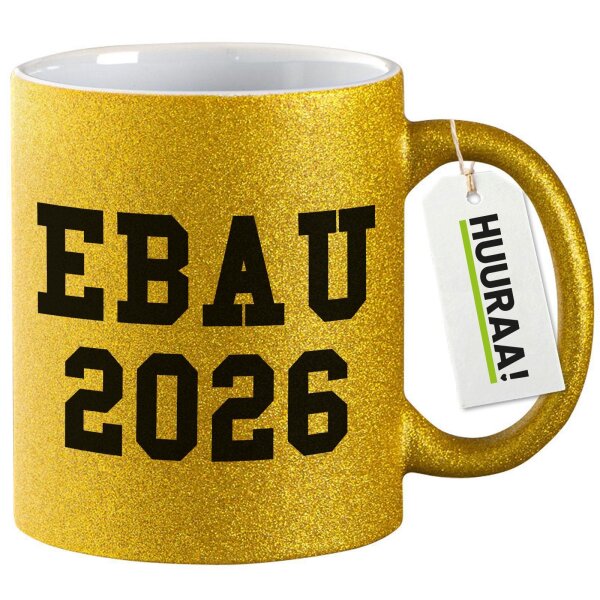 Glitzertasse EBAU 2026 Abschluss Spanien 330ml