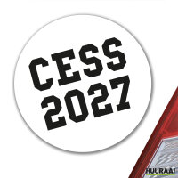 Aufkleber CESS 2027 Abschluss Belgien (frz.) 10cm Sticker
