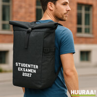 Kurierrucksack Studentereksamen 2027 Abschluss Dänemark 30-44 Liter Black Melange