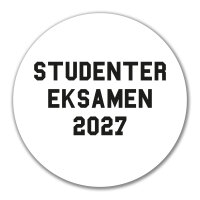 Aufkleber Studentereksamen 2027 Abschluss Dänemark...