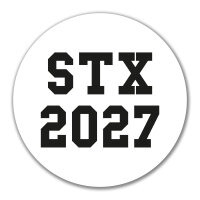 Aufkleber STX 2027 Abschluss Dänemark 10cm Sticker