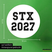 Aufkleber STX 2027 Abschluss Dänemark 10cm Sticker