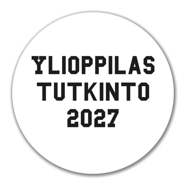 Aufkleber Ylioppilastutkinto 2027 Abschluss Finnland 10cm Sticker