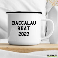 Emaille Tasse Baccalauréat 2027 Abschluss Frankreich 300ml Vintage Emaille Becher