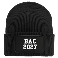 Beanie BAC 2027 Abschluss Frankreich Black Mütze