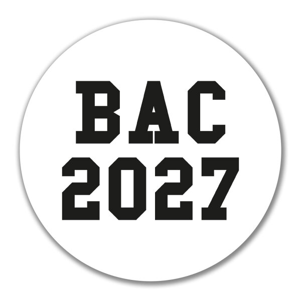 Aufkleber BAC 2027 Abschluss Frankreich 10cm Sticker
