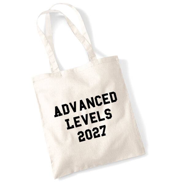 Jutebeutel Advanced Levels 2027 Abschluss Großbritannien 10 Liter