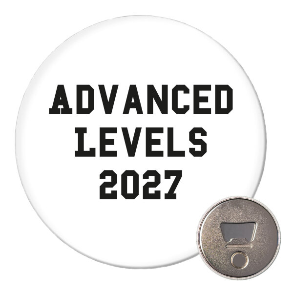 Magnet Advanced Levels 2027 Abschluss Großbritannien 59mm Kühlschrankmagnet Flaschenöffner