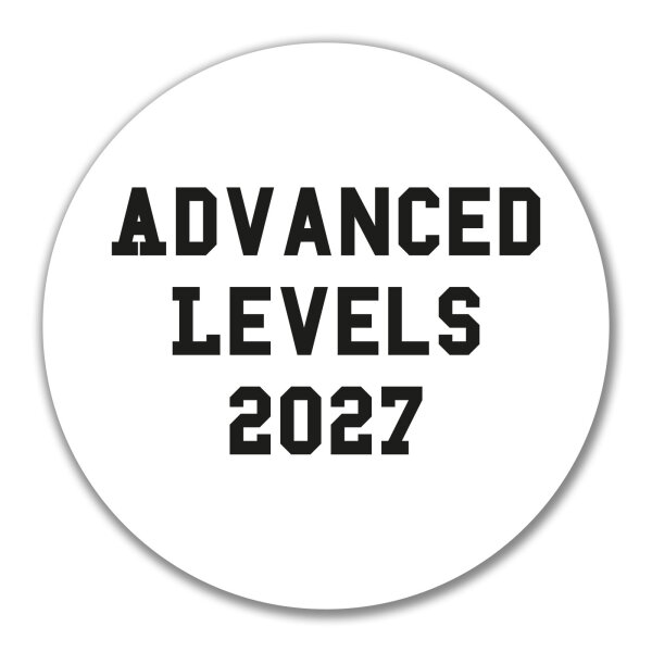 Aufkleber Advanced Levels 2027 Abschluss Großbritannien 10cm Sticker