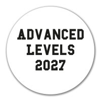 Aufkleber Advanced Levels 2027 Abschluss Großbritannien 10cm Sticker