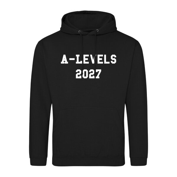 Unisex Hoodie A-Levels 2027 Abschluss Großbritannien Größe S-3XL