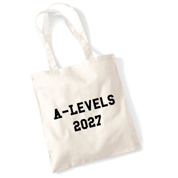 Jutebeutel A-Levels 2027 Abschluss Großbritannien 10 Liter
