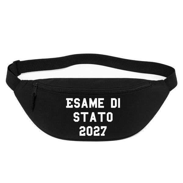 Bauchtasche Esame di Stato 2027 Abschluss Italien 2,5 Liter Black Crossbody Bag