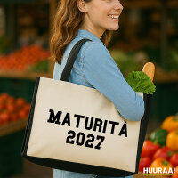 Jutetasche Maturità 2027 Abschluss Italien 21...