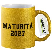 Glitzertasse Maturità 2027 Abschluss Italien 330ml