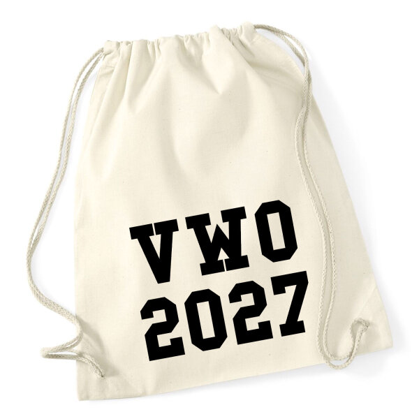 Turnbeutel VWO 2027 Abschluss Niederlande 12 Liter