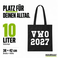 Jutebeutel VWO 2027 Abschluss Niederlande 10 Liter