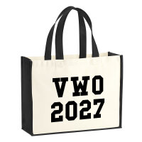 Jutetasche VWO 2027 Abschluss Niederlande 21 Liter Black