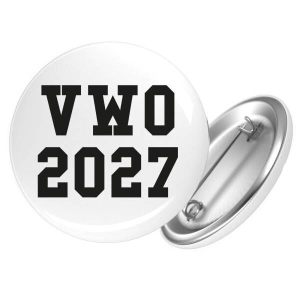 Button VWO 2027 Abschluss Niederlande Anstecker