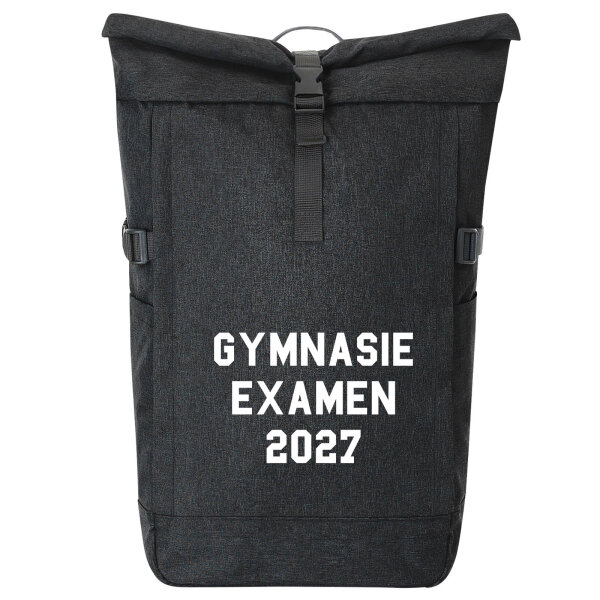 Kurierrucksack Gymnasieexamen 2027 Abschluss Schweden 30-44 Liter Black Melange