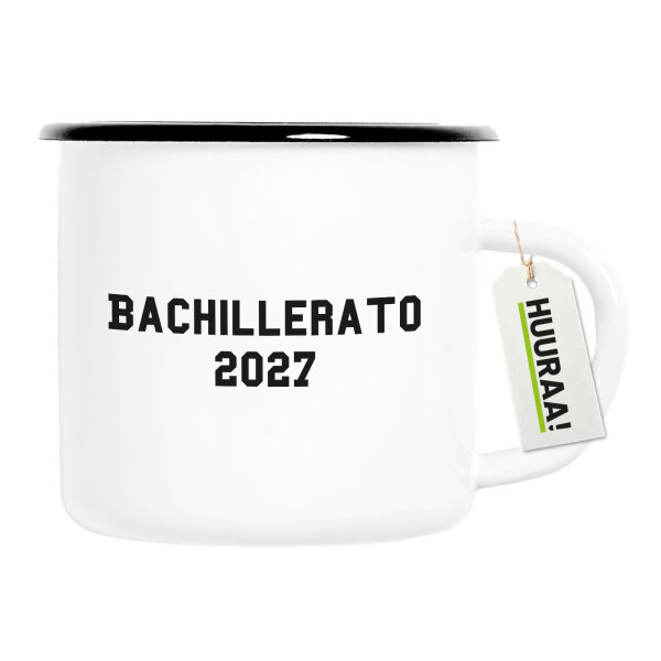 Emaille Tasse Bachillerato 2027 Abschluss Spanien 300ml Vintage Emaille Becher