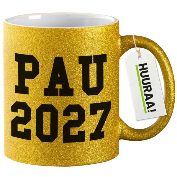 Glitzertasse PAU 2027 Abschluss Spanien 330ml