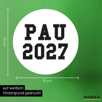 Aufkleber PAU 2027 Abschluss Spanien 10cm Sticker