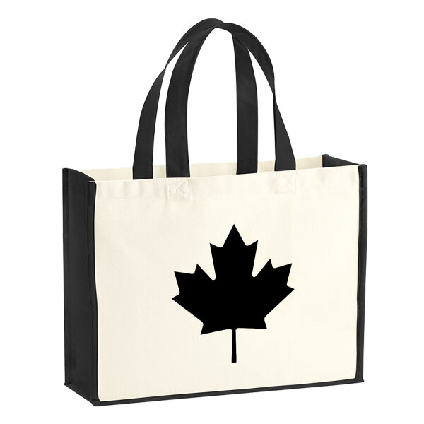 Jutetasche Ahornblatt Kanada 21 Liter Black