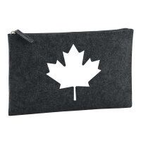Kulturbeutel Ahornblatt Kanada 1 Liter Filz Charcoal...