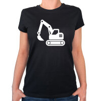 Damen T-Shirt Bagger Baumaschine Größe XS-XXL