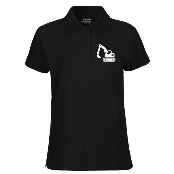Damen Polo Shirt Bagger Baumaschine Größe XS-XXL