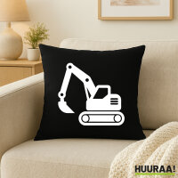Kissen Bagger Baumaschine 40x40cm