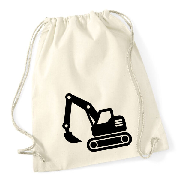 Turnbeutel Bagger Baumaschine 12 Liter