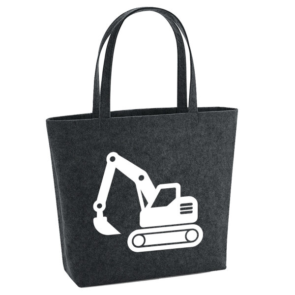 Filzshopper Bagger Baumaschine 22 Liter