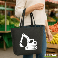 Filzshopper Bagger Baumaschine 22 Liter