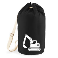Seesack Bagger Baumaschine 20 Liter Rucksack Black