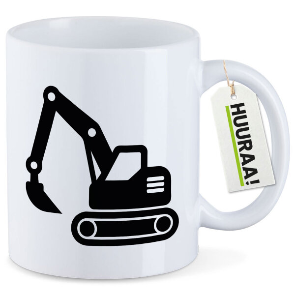 Kaffeetasse Bagger Baumaschine 330ml