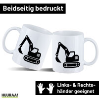 Kaffeetasse Bagger Baumaschine 330ml