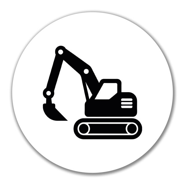 Aufkleber Bagger Baumaschine 10cm Sticker