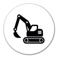 Aufkleber Bagger Baumaschine 10cm Sticker