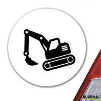 Aufkleber Bagger Baumaschine 10cm Sticker