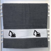 Handtuch Bagger Baumaschine 50x100cm