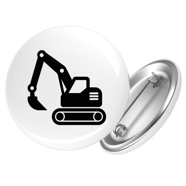Button Bagger Baumaschine Anstecker